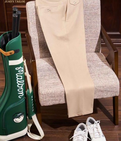 Sandstone Tailor-Fit Trousers 