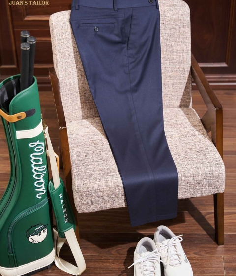 Classic Navy Tailored Trousers