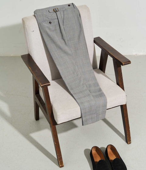 Quần Âu Glen Check Grey