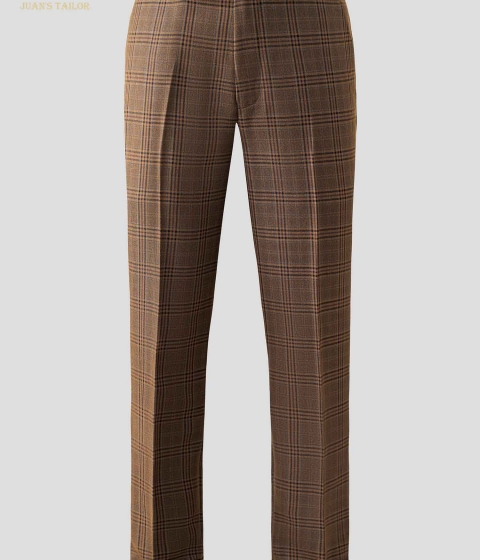 BROWN CHECK TROUSERS