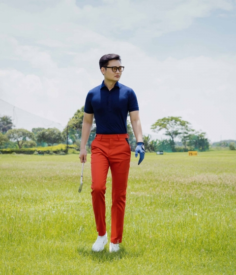 Quần Golf Màu Cam
