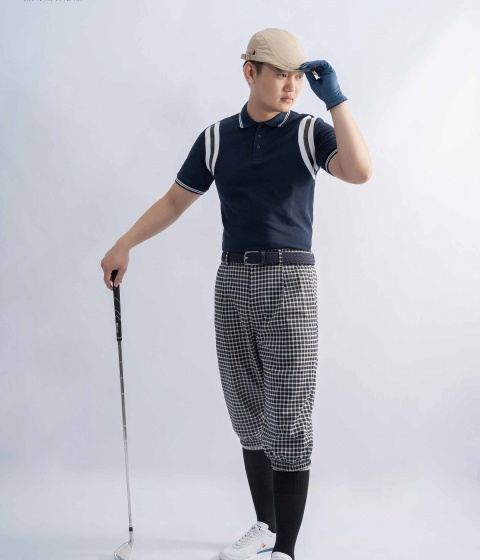 Quần Golf Kẻ Đen Trắng Cổ Điển