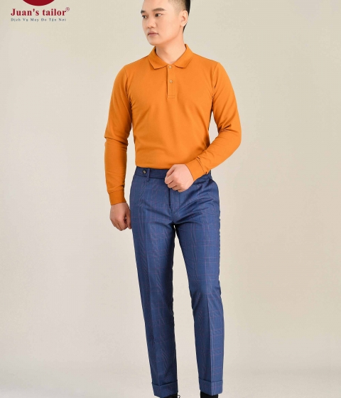 Quần Âu Kẻ Sọc Xanh Nhạt