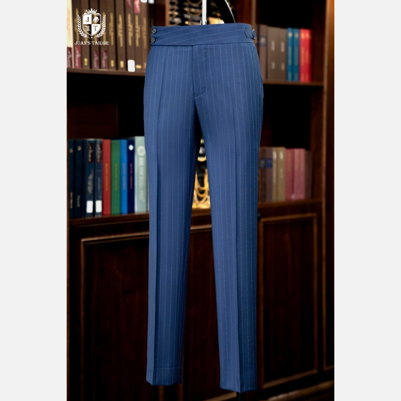SAVILE BLUE PINSTRIPE TROUSERS