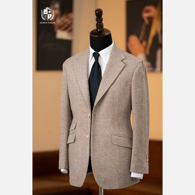 BEIGE WINTER WOOL BLAZER