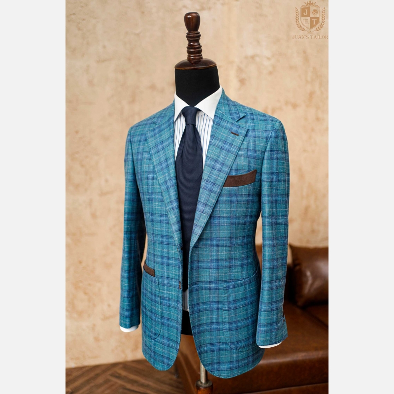 JADE GREEN CHECK BLAZER x CAVANI