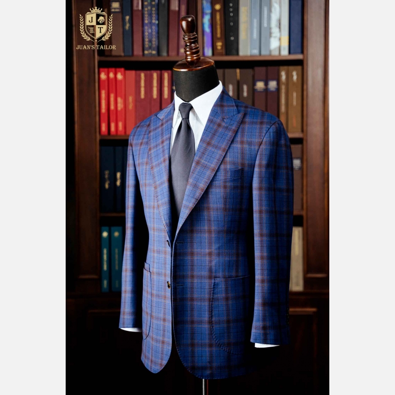 BLAZER BLUE-BROWN CHECK