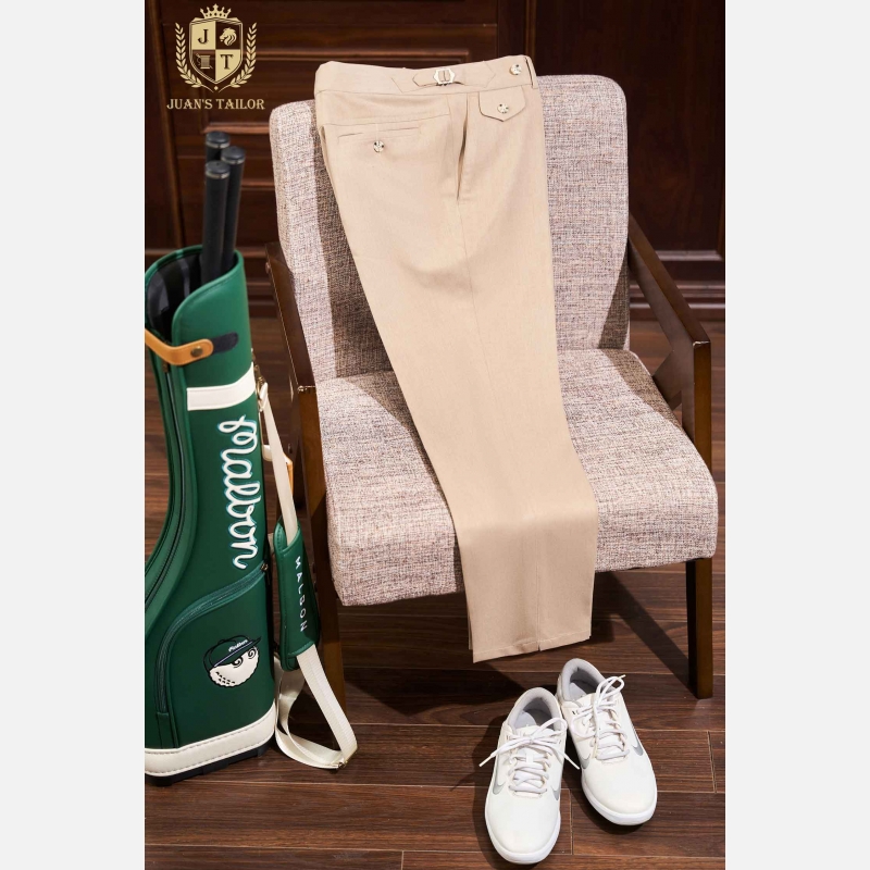 Sandstone Tailor-Fit Trousers 