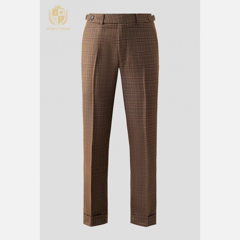 BROWN CHECK TROUSERS