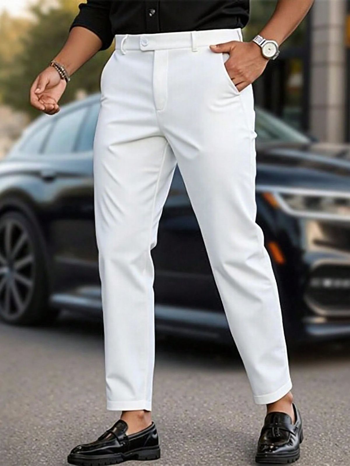 Mẫu quần âu trắng nam truyền thống