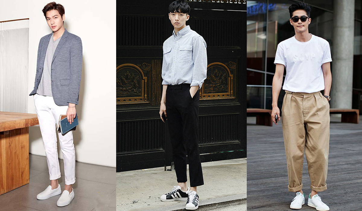 Các mẫu quần vải ống suông dáng Hàn Quốc 