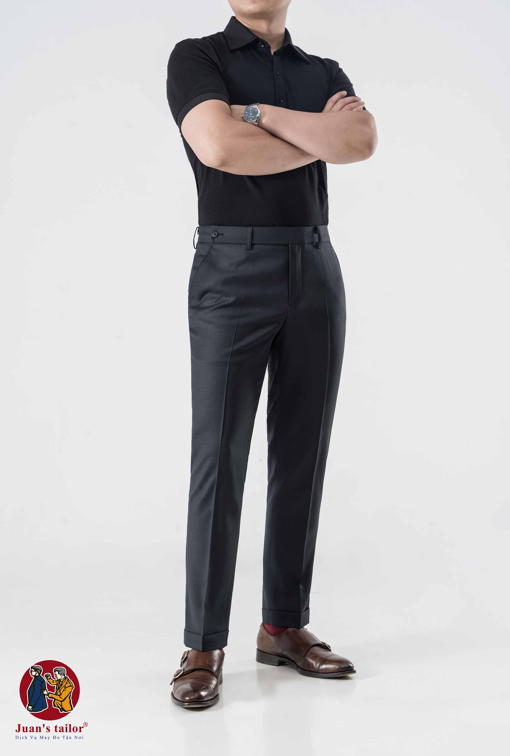 Mẫu quần ống suông baggy 