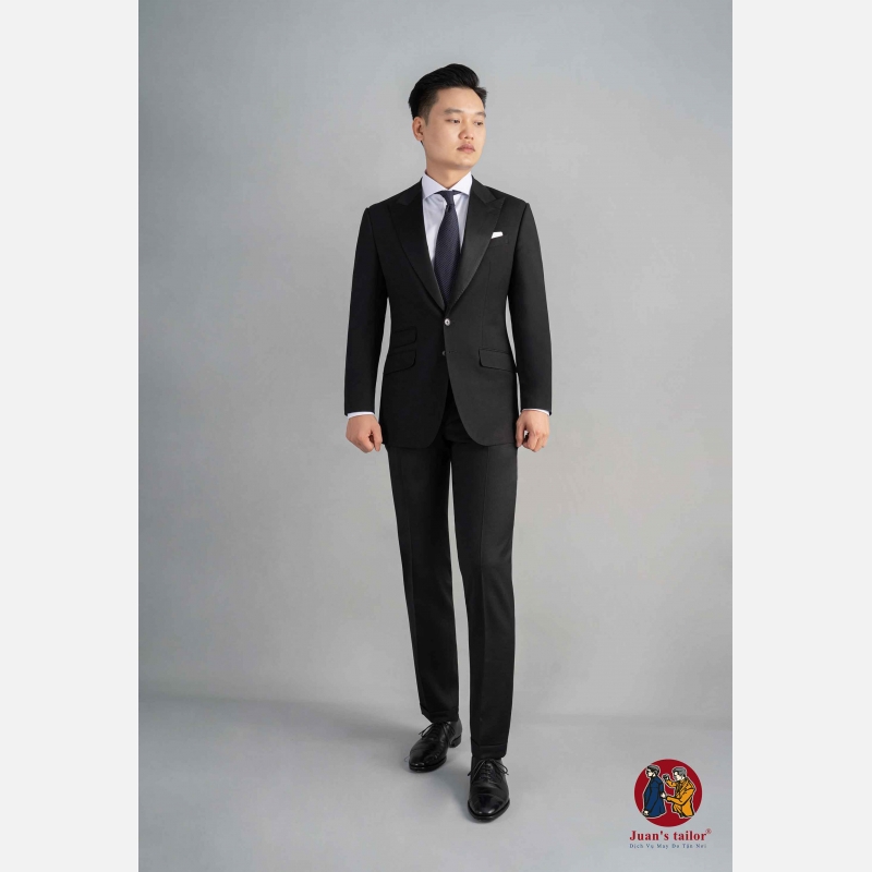 Mẫu vest nam màu đen trơn