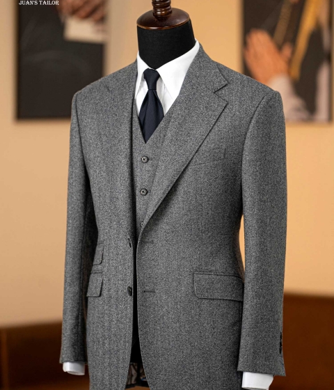 SUIT 3 MẢNH FLANNEL HERRINGBONE