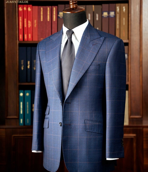 Blazer Blue Rust Windowpane