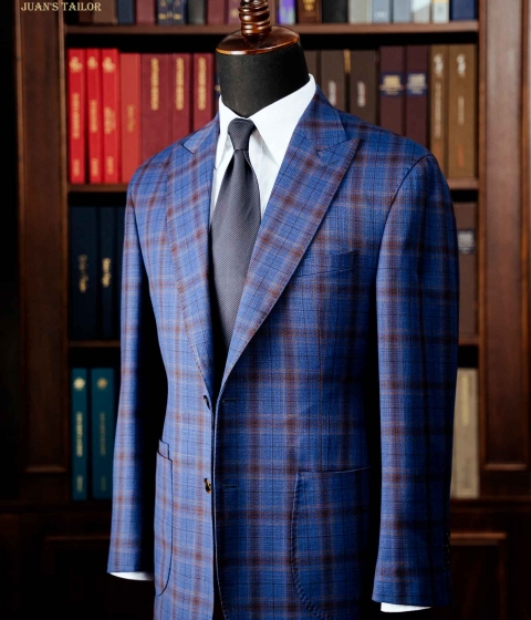 BLAZER BLUE-BROWN CHECK